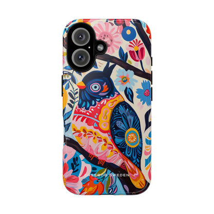 Whimsical Vintage Owl with Floral Charm iPhone 16 - Tough Phone Case