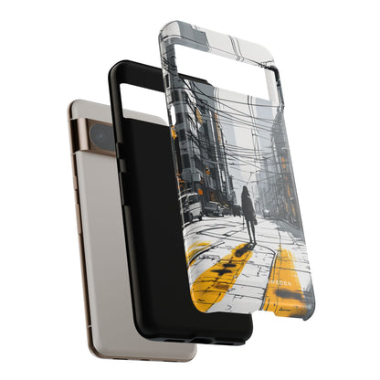 Urban Noir Streetscape Google Pixel 8 - Tough Phone Case