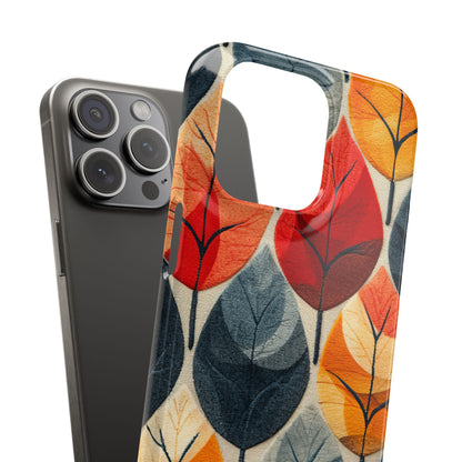 Autumn Leaf Design - Slim iPhone 15 Phone Case