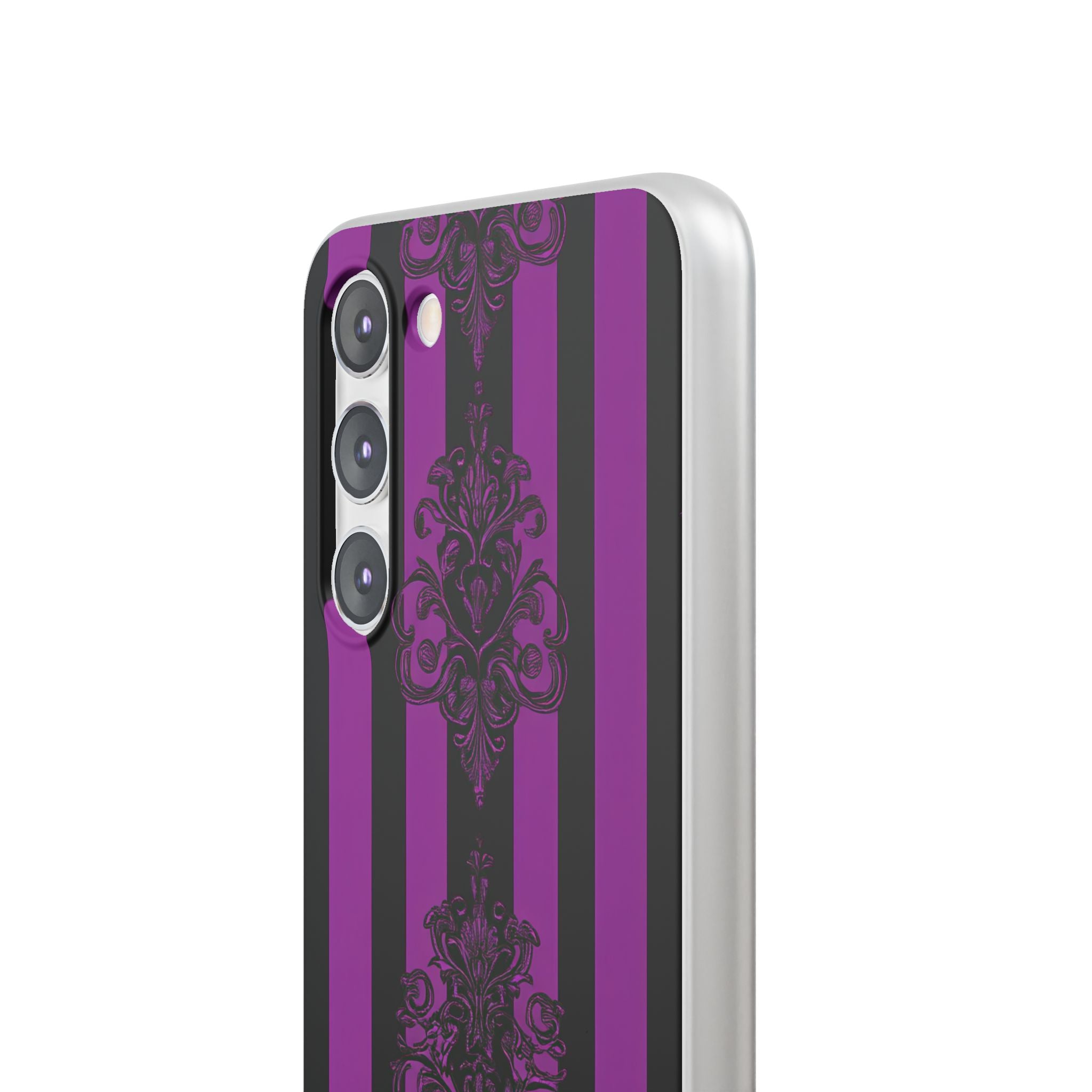 Gothic Elegance with Vertical Stripes and Ornamental Motifs Samsung S23 - Flexi Phone Case