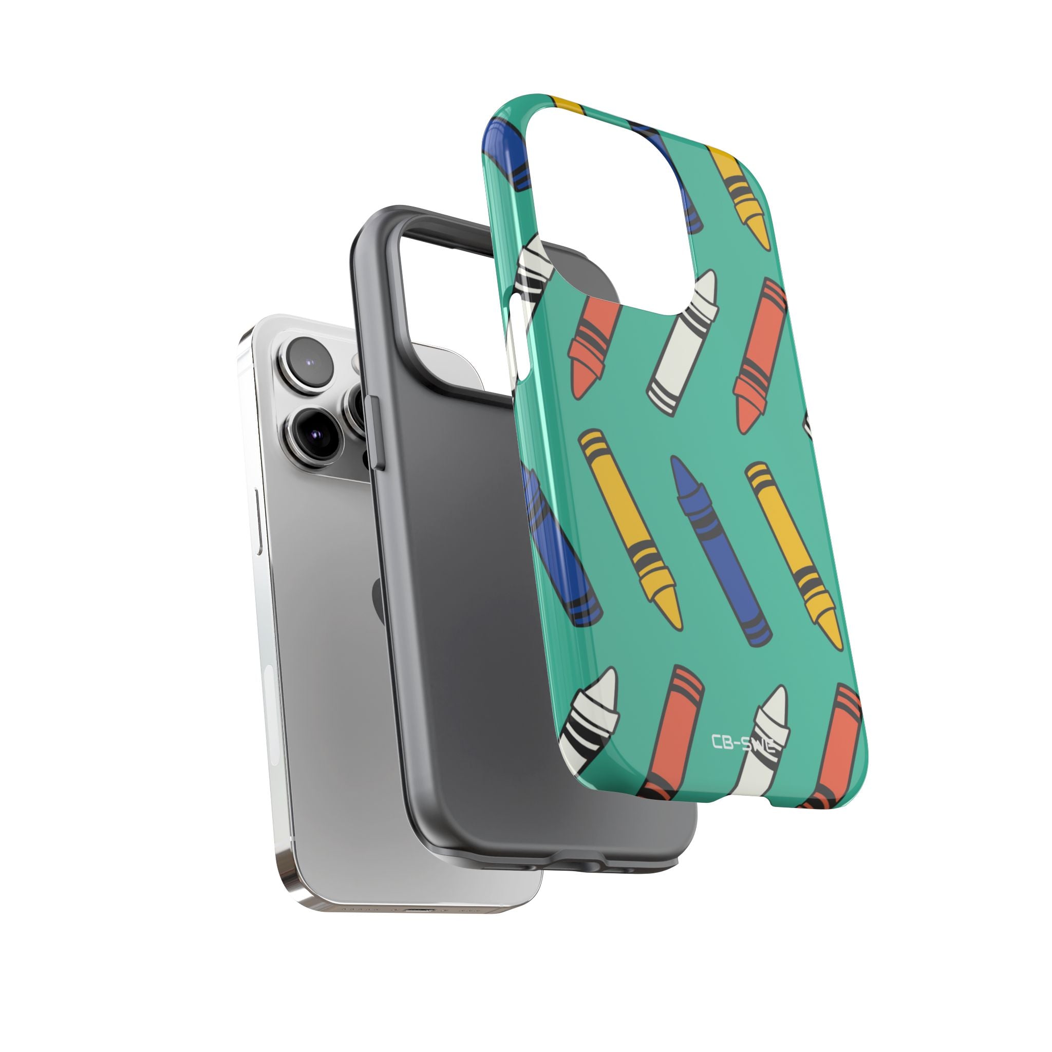 Crayons Dance Playfully - iPhone Case