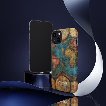 Vintage World Map iPhone 13 - Tough