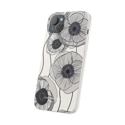 Modern Minimalist Flowers iPhone 15 - Flexi Phone Case