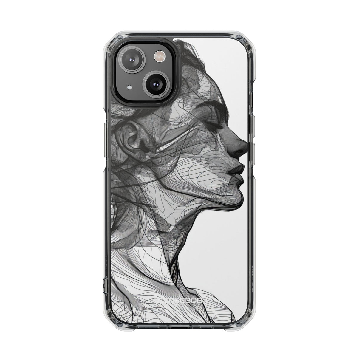 Ethereal Lines - Phone Case for iPhone (Clear Impact - Magnetic)