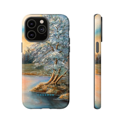 Winterday lake - Protective Phone Case