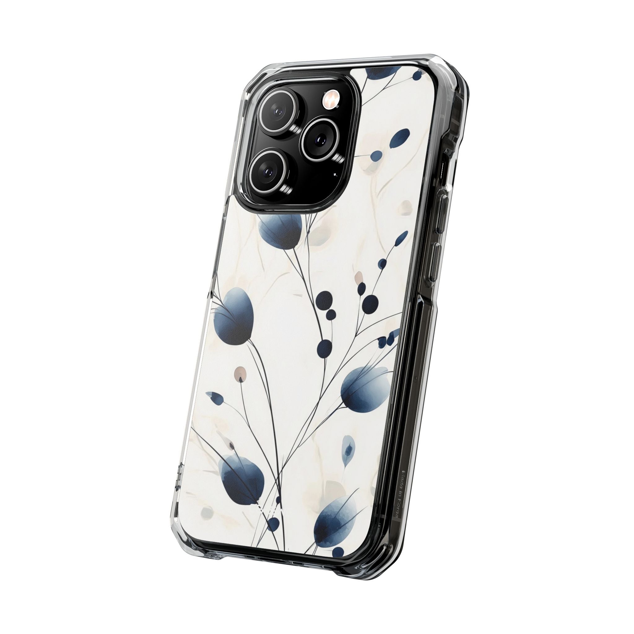 Floral Harmony Blue iPhone Case - Impact