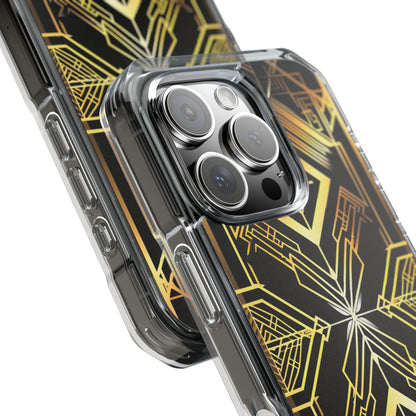 Golden Geometric Symphony iPhone 16 - Impact Clear+