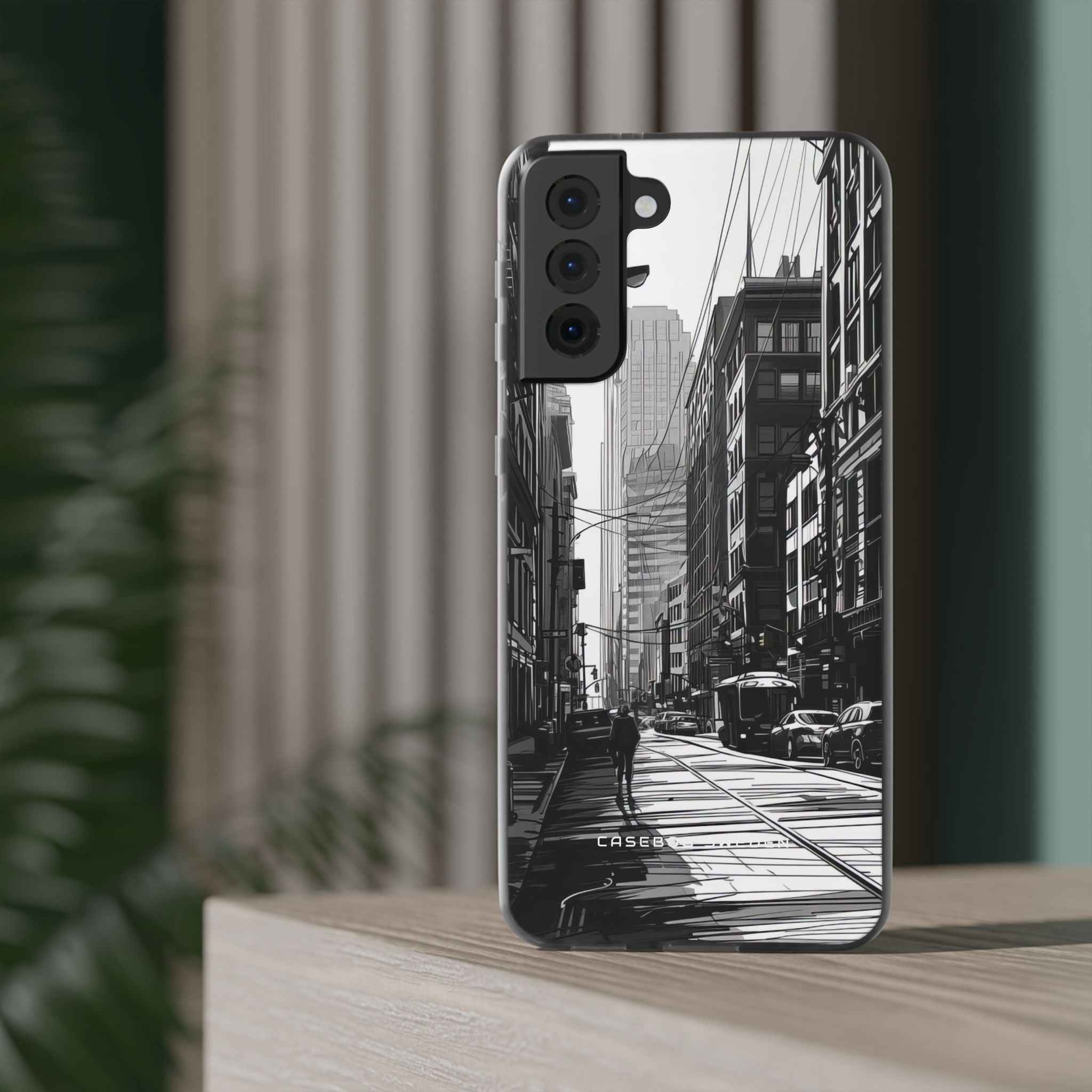 Urban Cityscape Line Perspective Samsung S21 - Flexi Phone Case