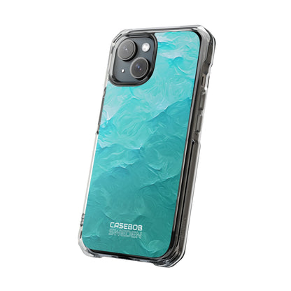 Soothing Aqua Currents iPhone 15 - Impact Clear+