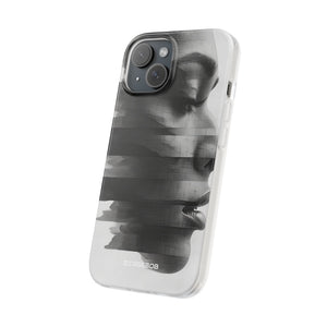 Abstract Glitch Portrait | Flexible Phone Case for iPhone