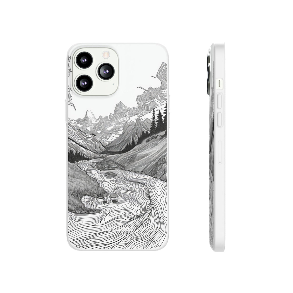 Monochrome Serenity | Flexible Phone Case for iPhone