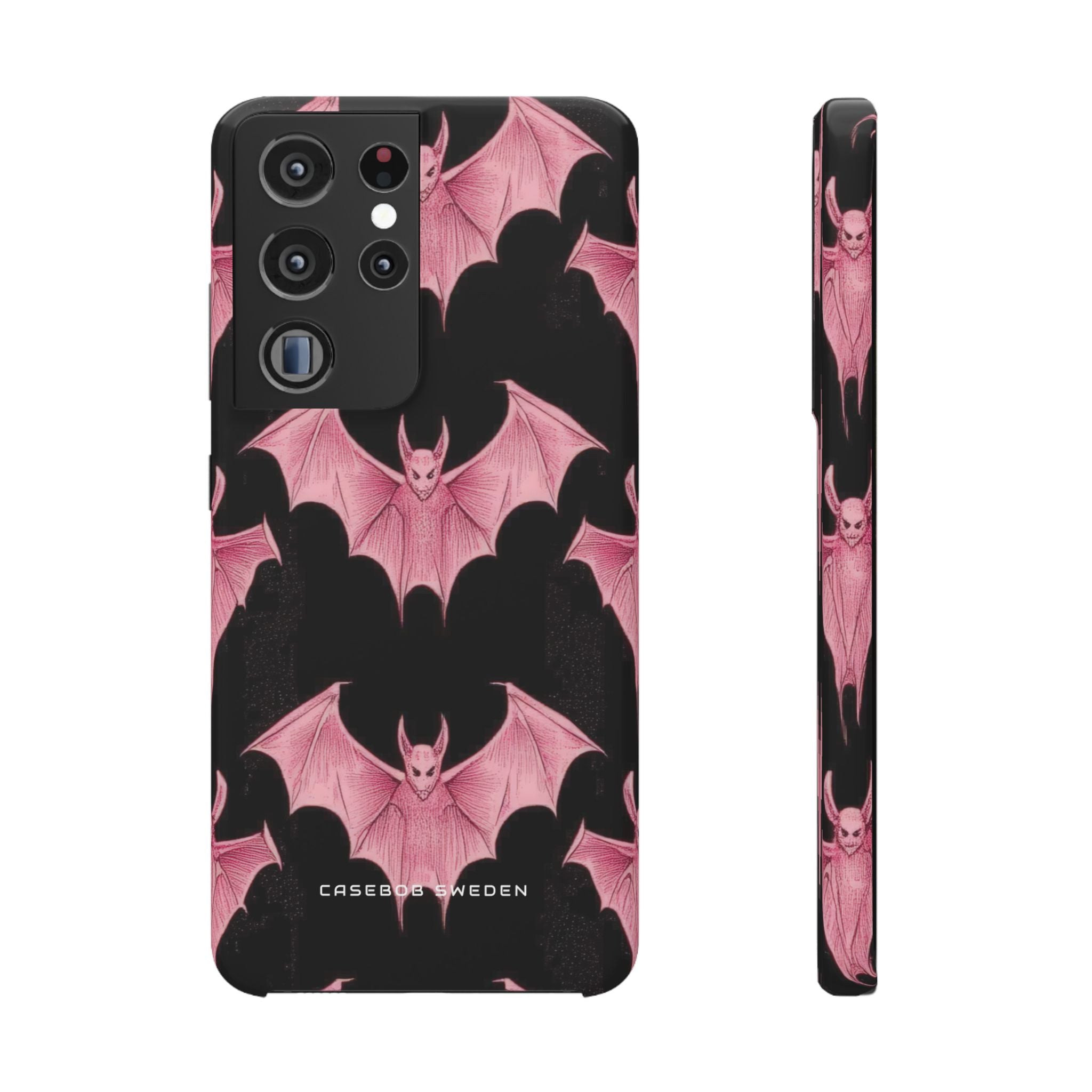 Gothic Pink Bats Aflame Samsung S21 - Slim Phone Case