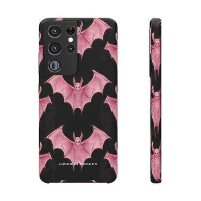 Gothic Pink Bats Aflame Samsung S21 - Slim Phone Case