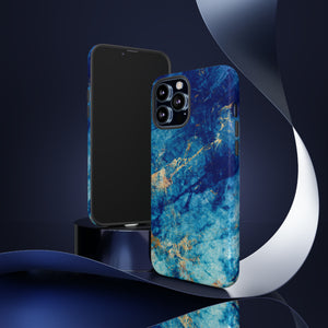 Blue Marble Background - Protective Phone Case