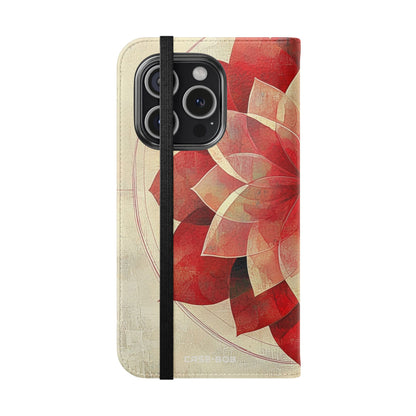 Crimson Bloom - iPhone 15 Pro Case - Wallet
