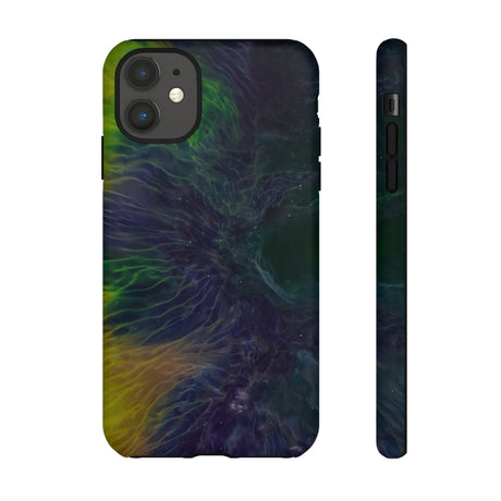 Dark Blue Ink Art iPhone Case (Protective) iPhone 11 Matte Phone Case