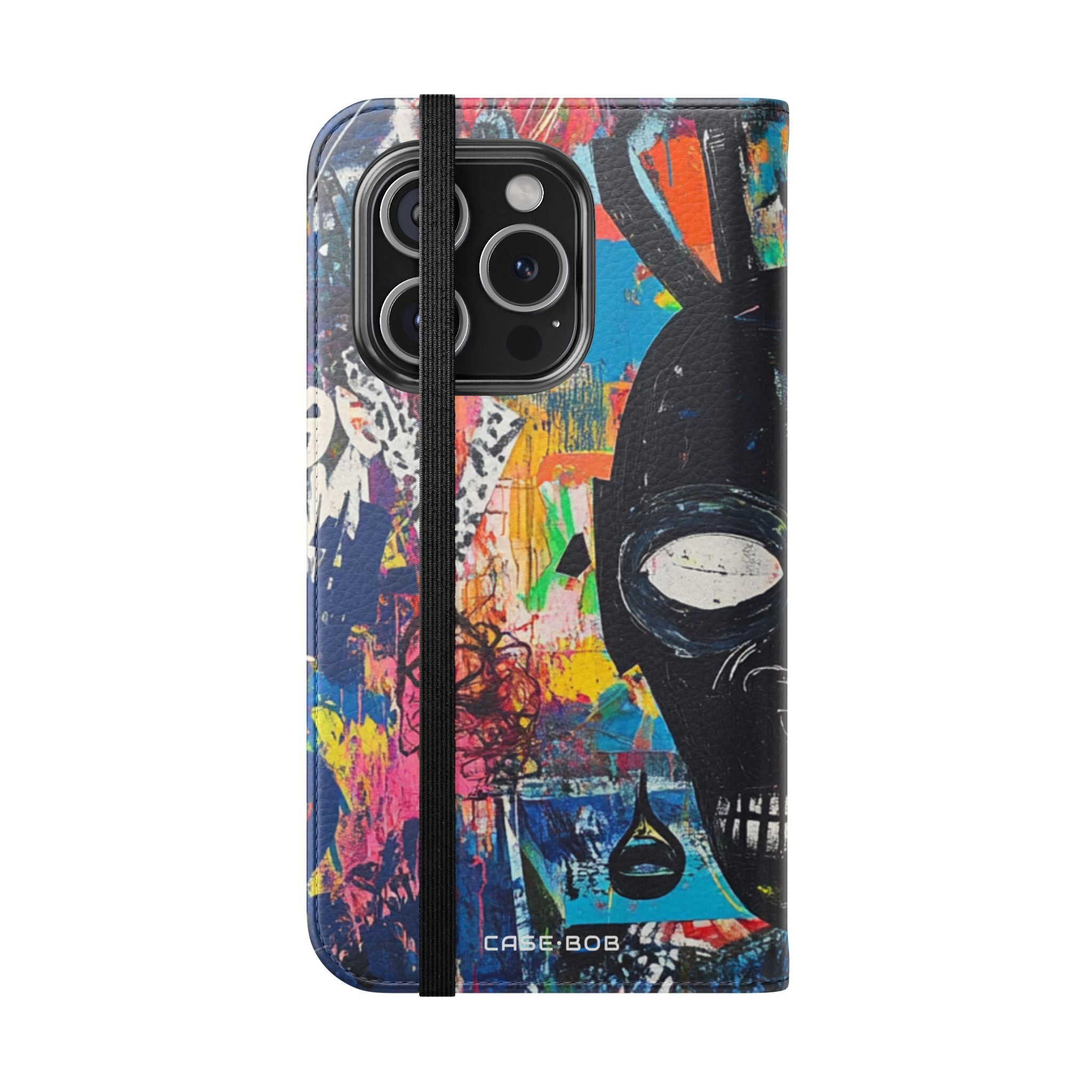 Neon Skull Burst - iPhone 15 Pro Case - Wallet