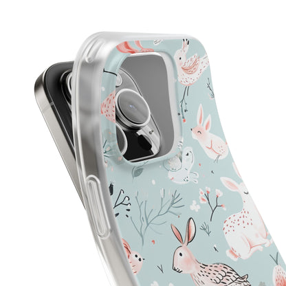 Whimsical Bunny Blossom - Flexi iPhone 16 Phone Case