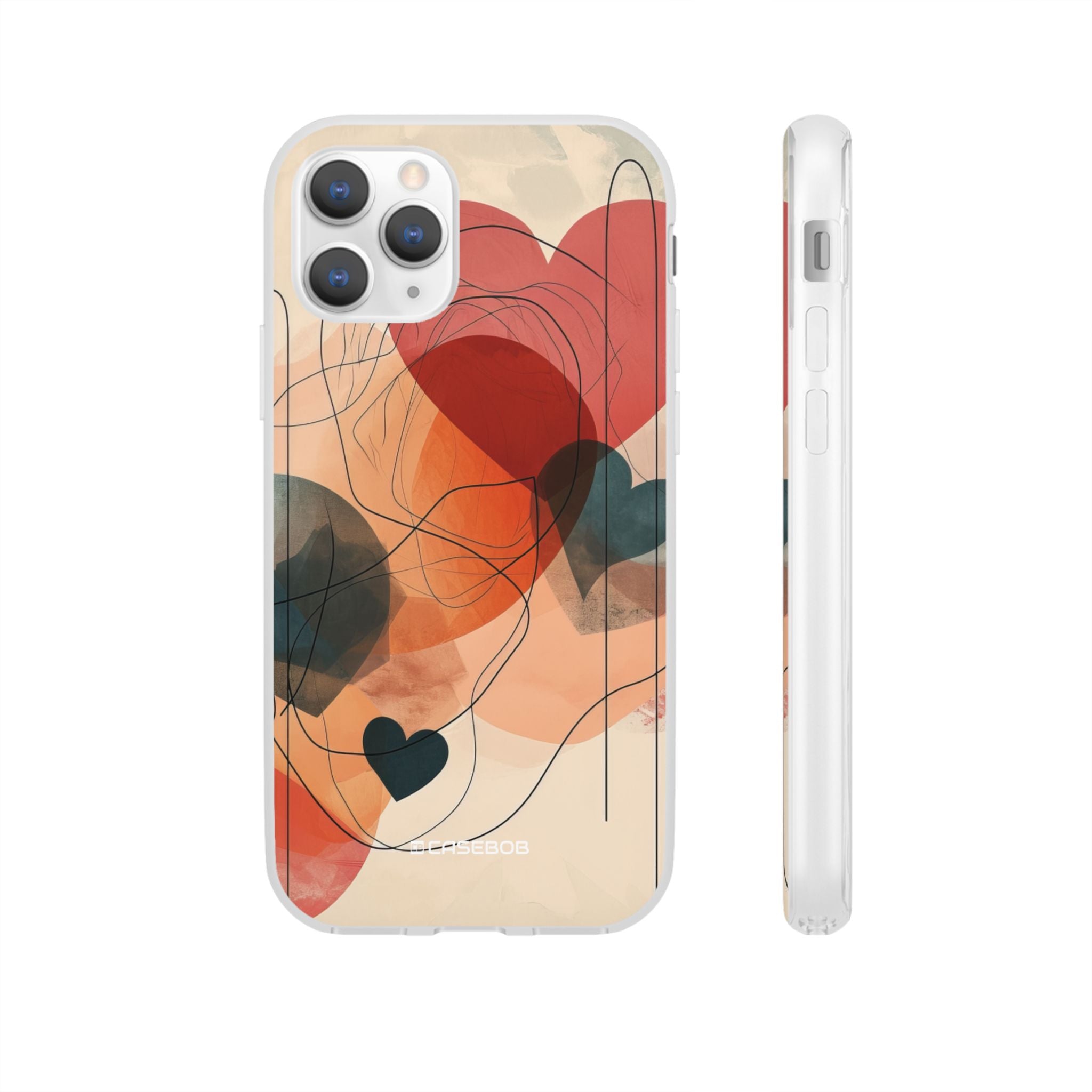 Abstract Heart Harmony - Flexi iPhone 16 Phone Case