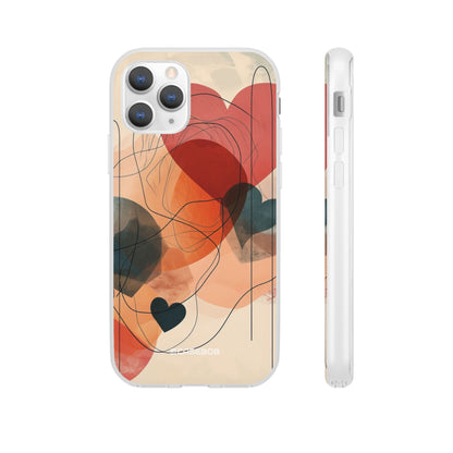 Abstract Heart Harmony - Flexi iPhone 16 Phone Case