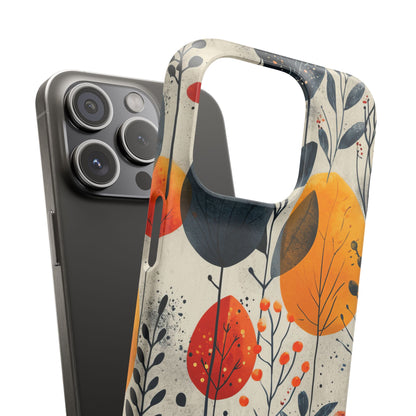 Vibrant Leaf Harmony iPhone 15 - Slim Phone Case