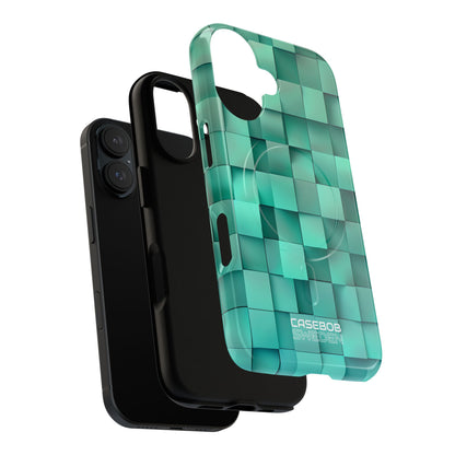 Folded Blue Squares iPhone 16 - Tough+