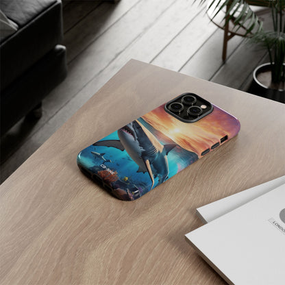 Shark Swims Through - iPhone Case