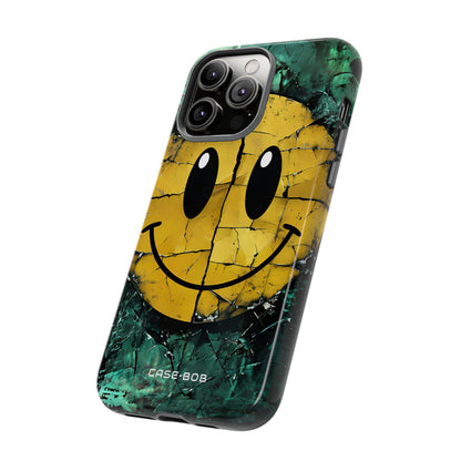 Cracked Smiley iPhone 14 Pro Max Case - Tough