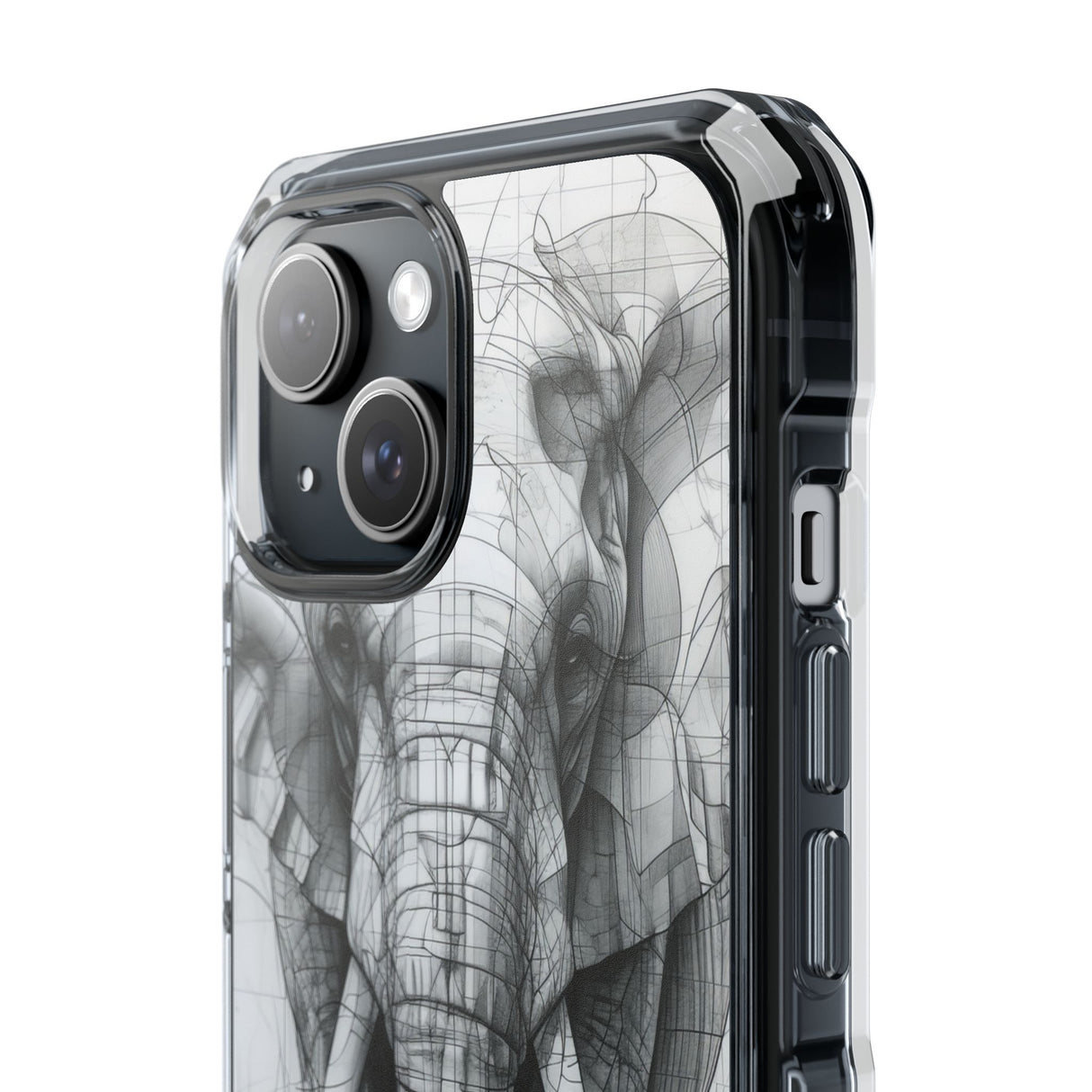 Technic Elephant - Phone Case for iPhone (Clear Impact - Magnetic)