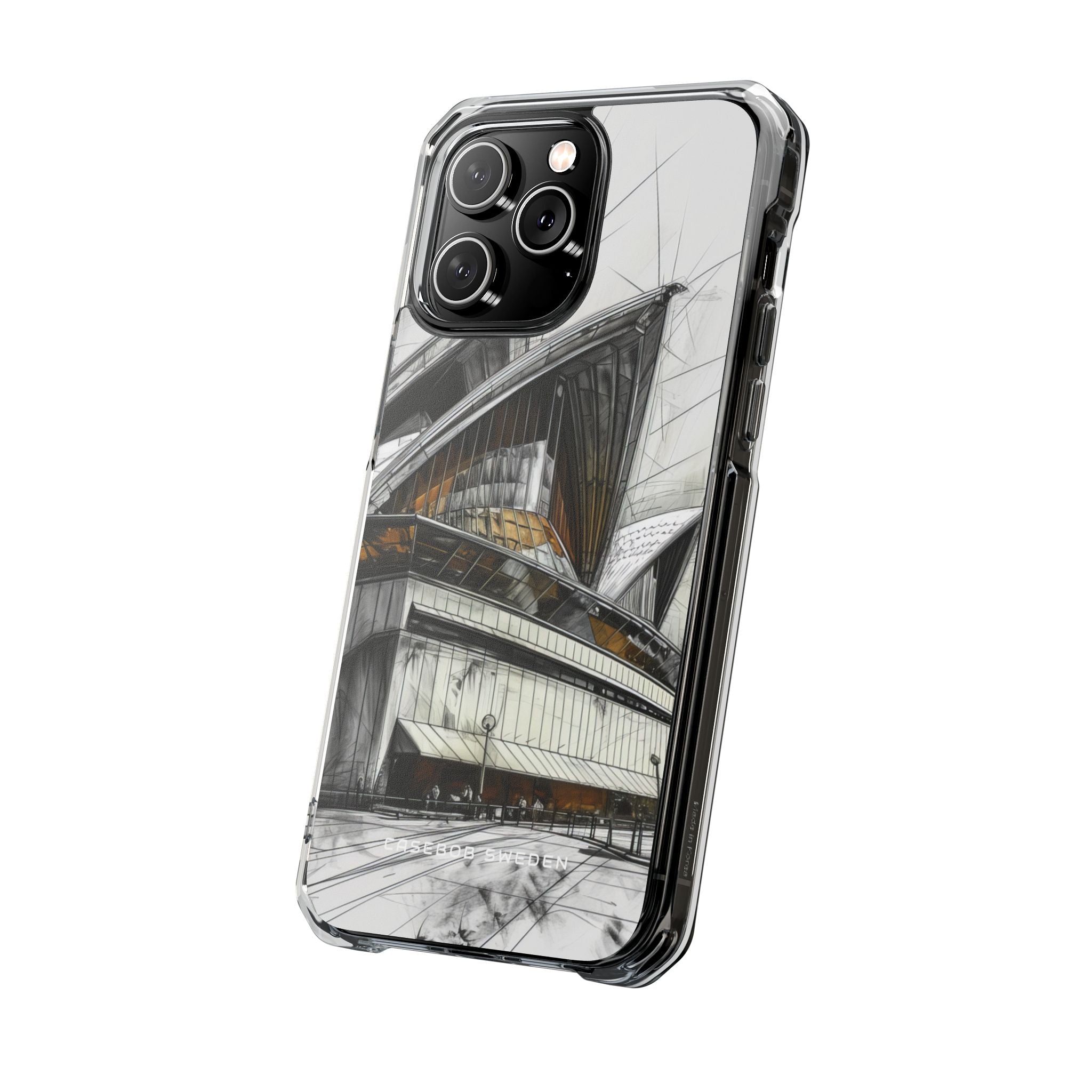 Architectural Curves in Line Formation iPhone 14 - Clear Impact Phone Case