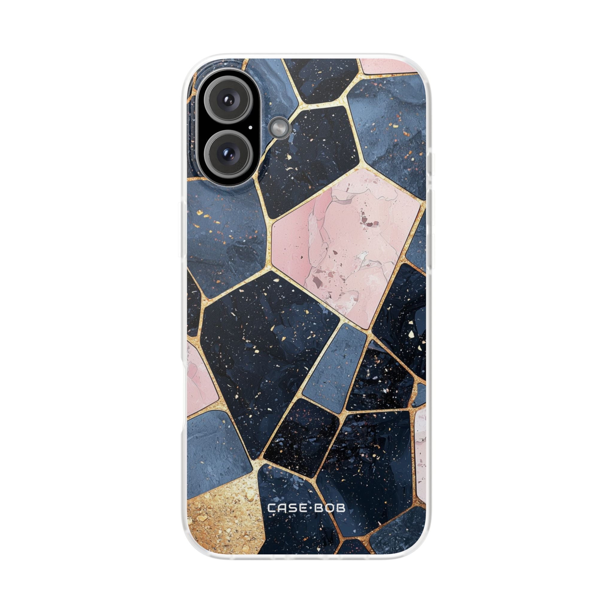 Golden Mosaic iPhone 16 Plus Case - Soft