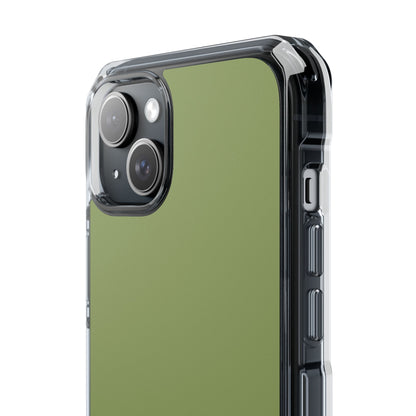 Moss Green - Clear Impact Case for iPhone