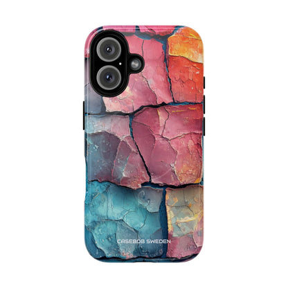 Cracked Earth Mosaic - Tough + MagSafe® iPhone 16 Phone Case