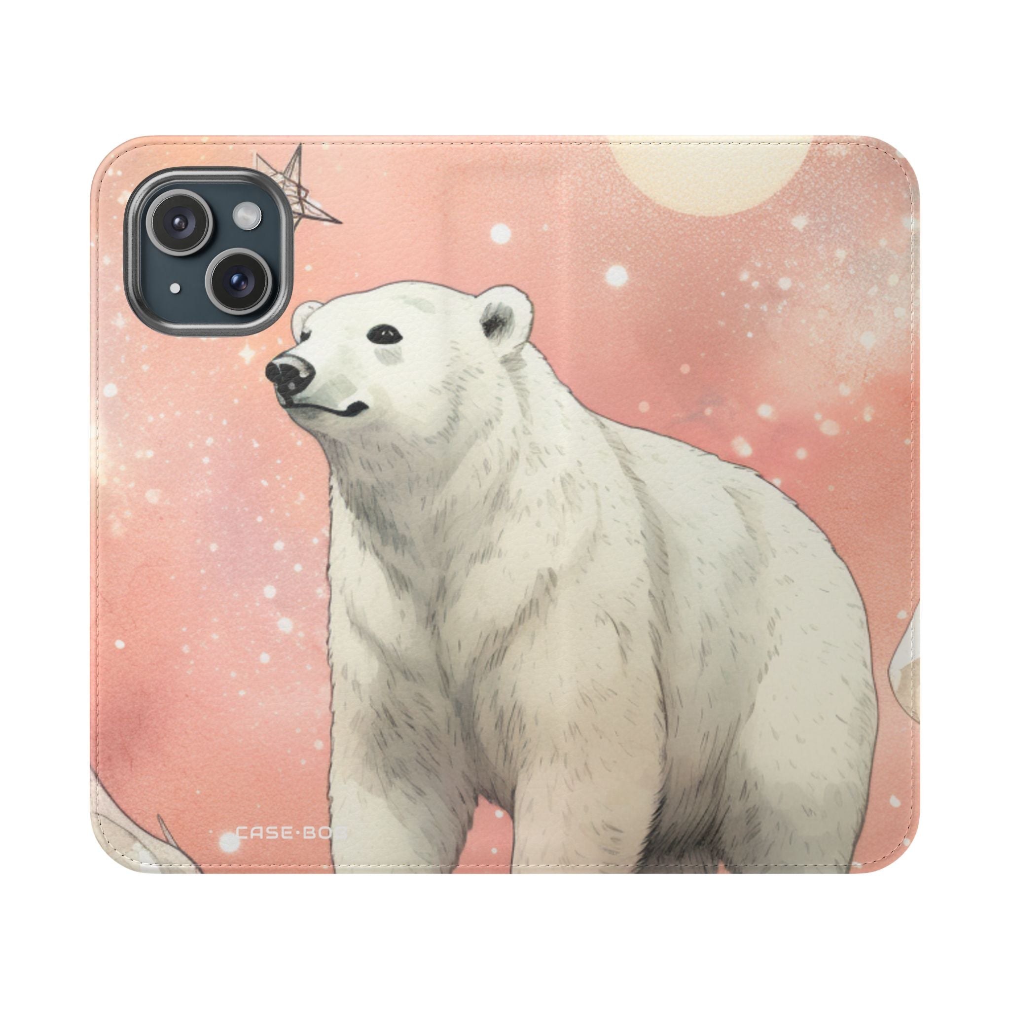 Polar Bear Nebula - iPhone 15 Case - Wallet