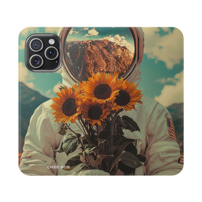 Sunflower Astronaut - iPhone 15 Pro Max Case - Wallet