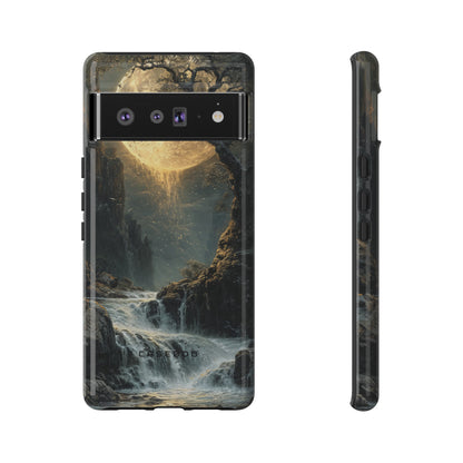 Moonlit Waterfall Silence - Protective Phone Case