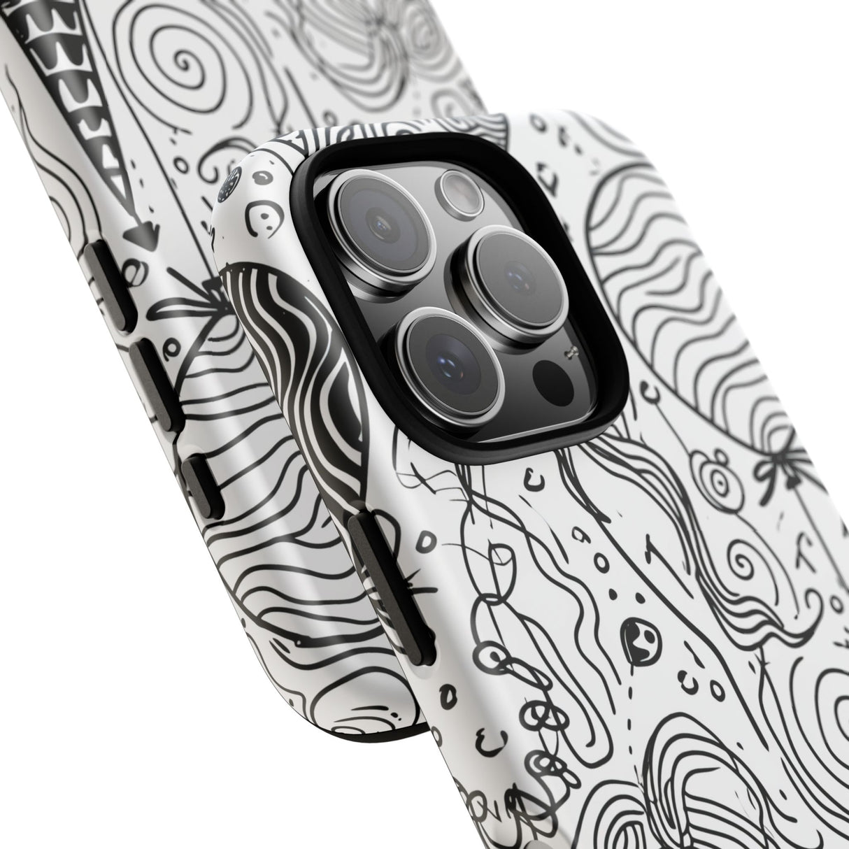 Whimsical Celebration in Black and White - for iPhone 16