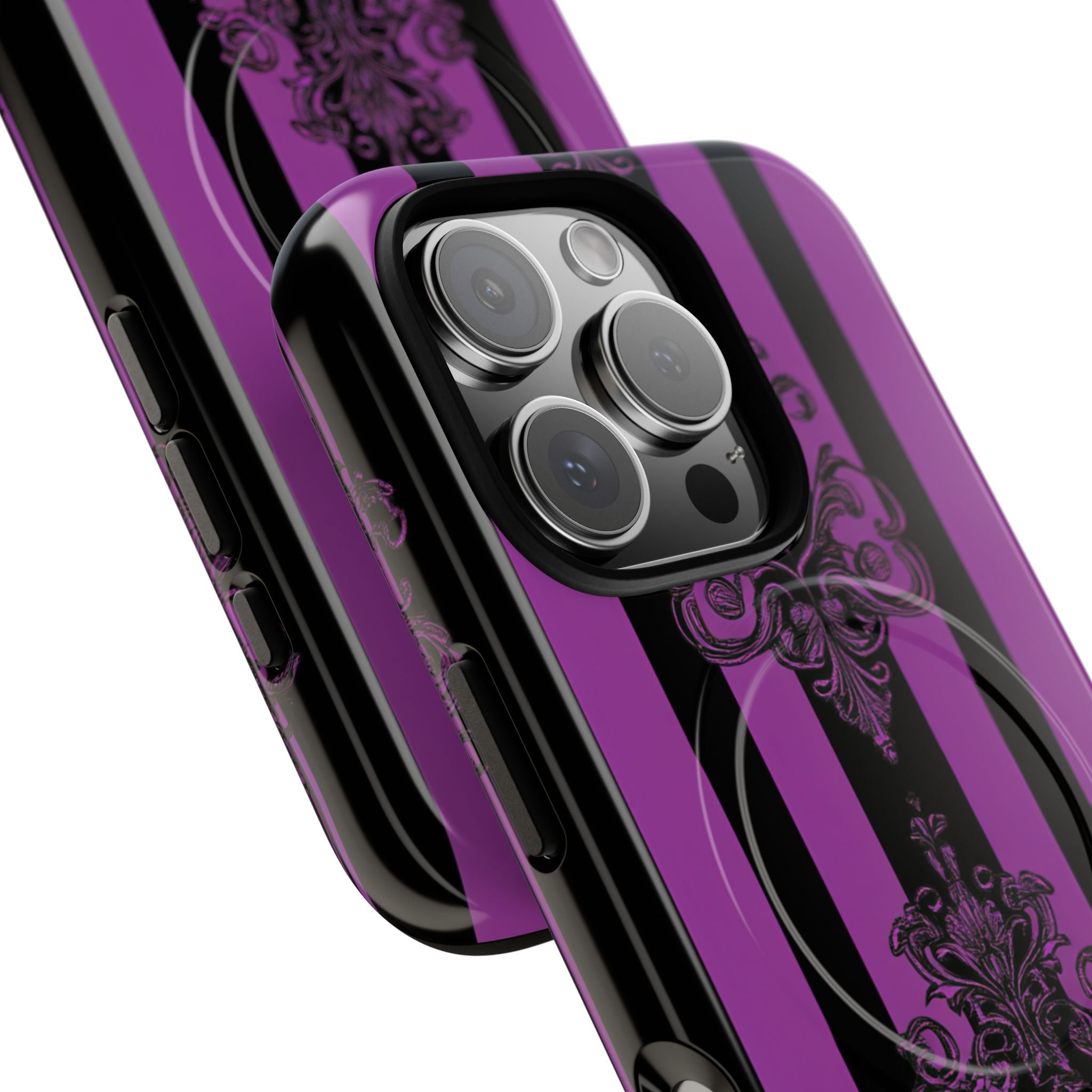 Damask Elegance Purple iPhone 16 Pro Case - Tough+
