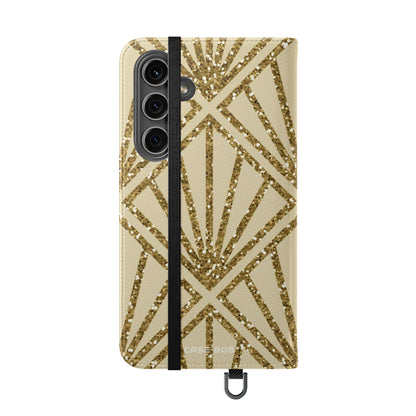 Golden Fan Sparkle - Samsung S24 Plus Case - Wallet