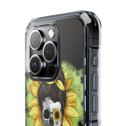 Sunflower Skull Fusion iPhone Case - Impact