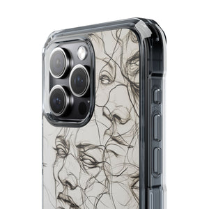 Ethereal Faces - Phone Case for iPhone (Clear Impact - Magnetic)