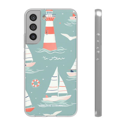 Lighthouse Nautical Charm - Flexi Samsung S22 Phone Case