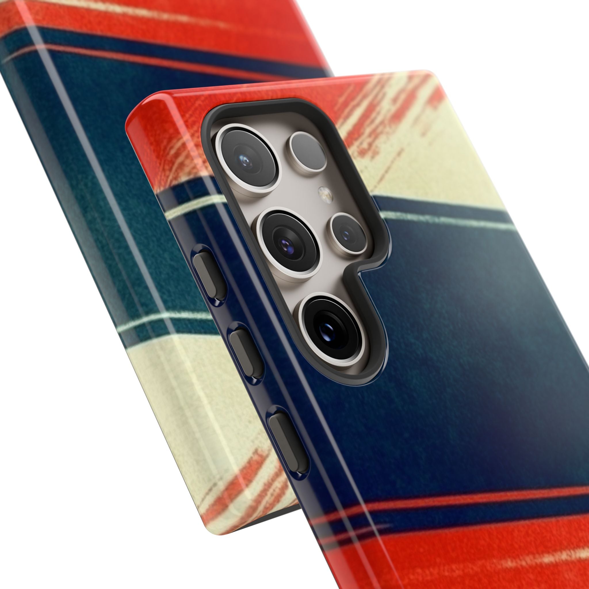 Blue Diagonal Motion Samsung S24 Ultra Case - Tough