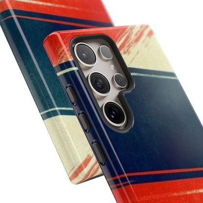 Blue Diagonal Motion Samsung S24 Ultra Case - Tough