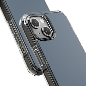 Schiefergrau | Handyhülle für iPhone (Clear Impact Case - Magnetisch)