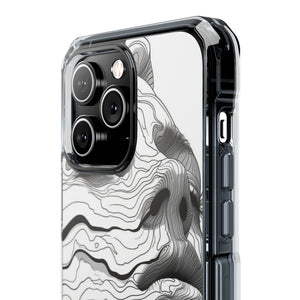 Topographic Serenity - Phone Case for iPhone (Clear Impact - Magnetic)