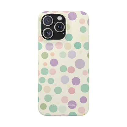 Playful Pastel Polka Dots - Slim iPhone 15 Phone Case