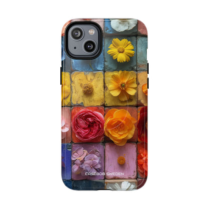 Vibrant Floral Tiles - Tough + MagSafe® iPhone 14 Phone Case