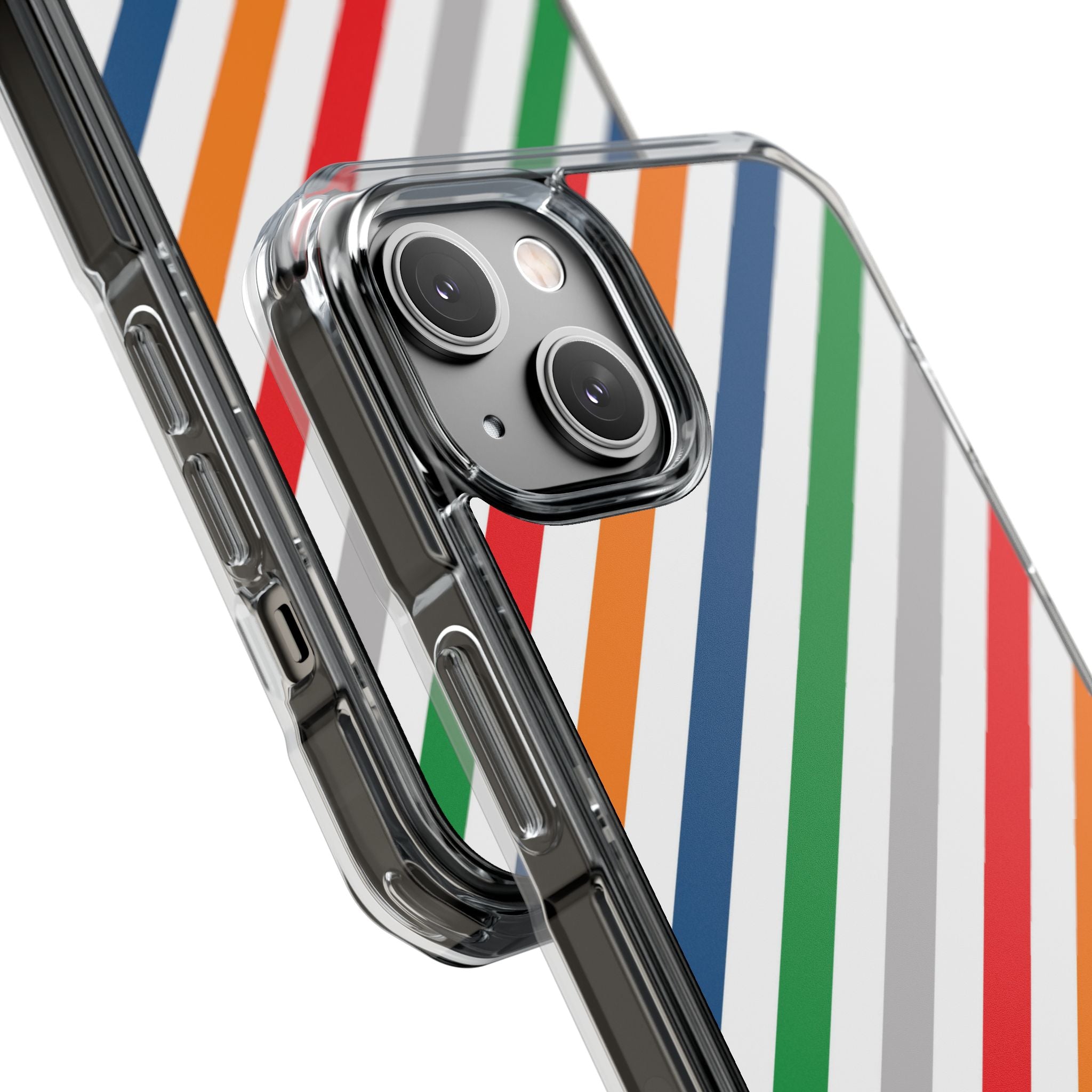 Vibrant Geometric Stripes iPhone Case - Impact