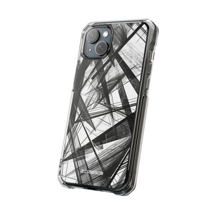 Monochrome Chaos - Phone Case for iPhone (Clear Impact - Magnetic)